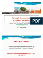 Strategic Management  - Restructuring