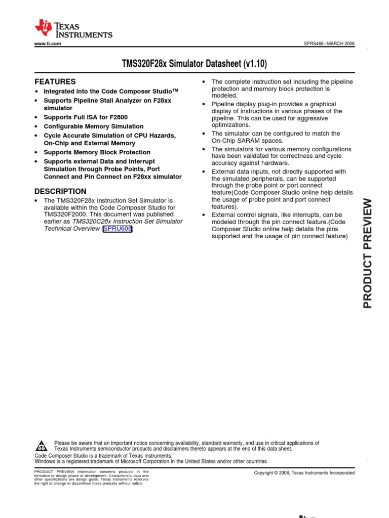 Texas Instruments - Datasheet 2 | PDF