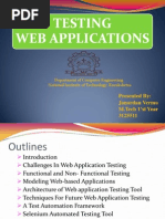 Testing of Web Applications