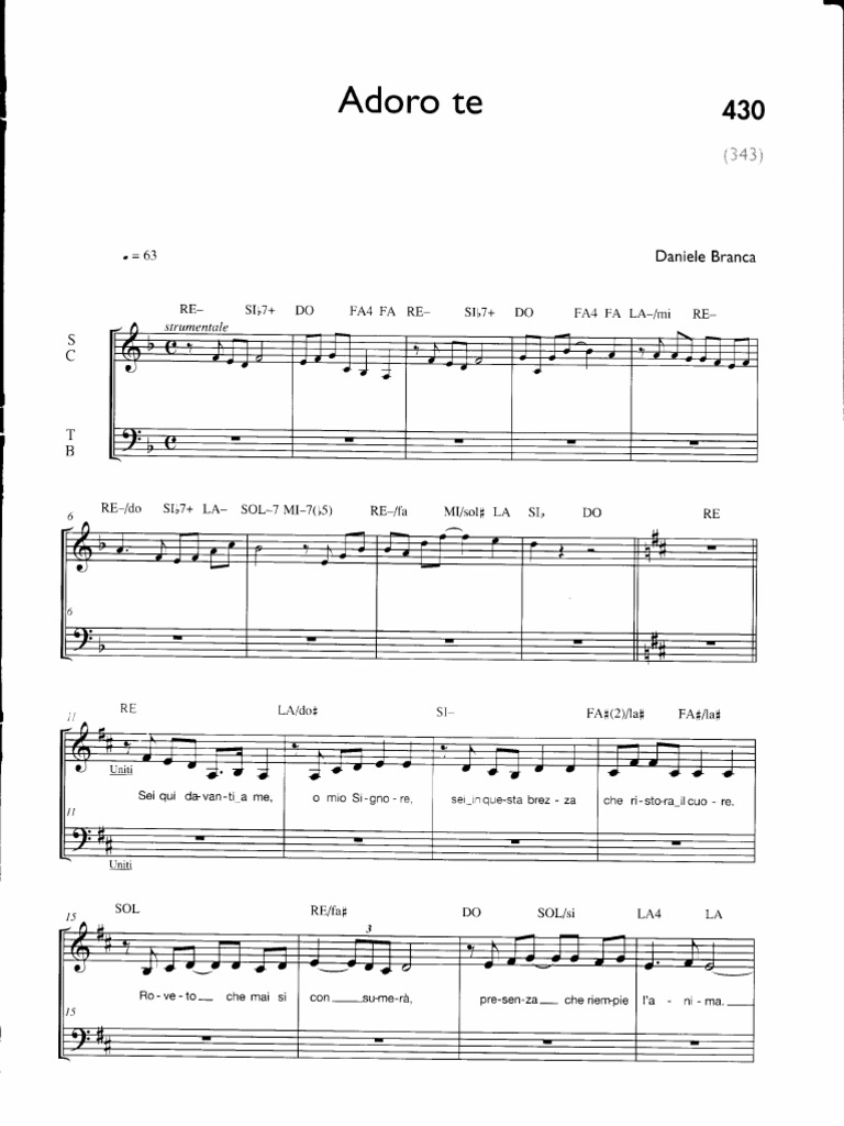 Sei Bellissima Spartito Pdf