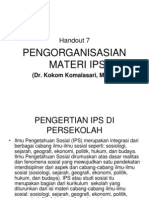 Pengorganisasian Materi IPS