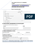 New Full Time Application Form 2013
