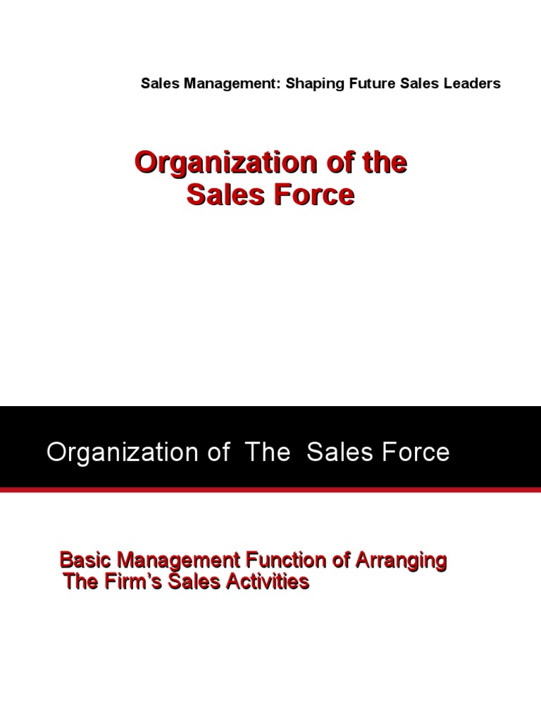 Slides Organizing The Salesforce PDF Sales Marketing