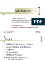 Introduction To Matlab