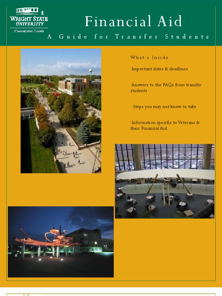 WSU Financial Aid Guide for Transfers | PDF | Student Financial Aid In ...