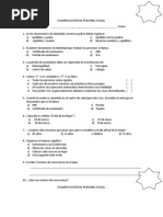 Examen de Personal Social 5to Grado | PDF