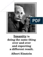 Albert Einstein's Definition of Insanity