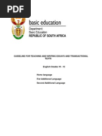 Download GUIDELINE FOR TEACHING AND WRITING ESSAYS AND TRANSACTIONAL TEXTS by TheSaracen SN132996578 doc pdf