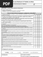 Permissão  de trabalho em altura