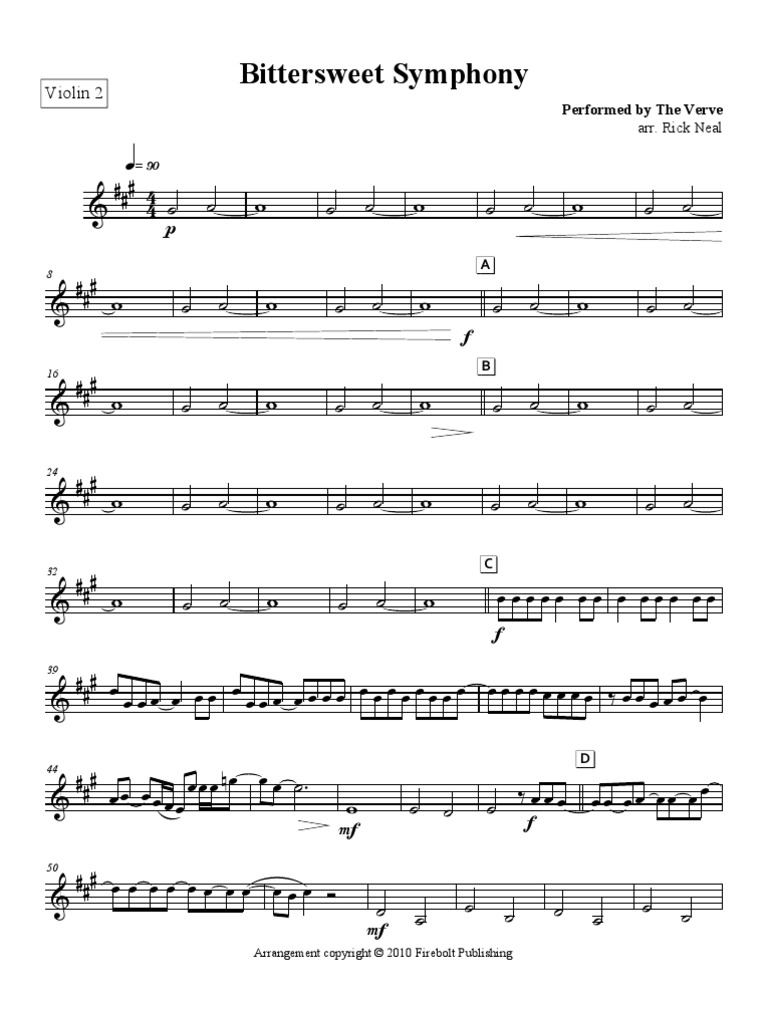 Bittersweet Symphony Violin 2 Pdf
