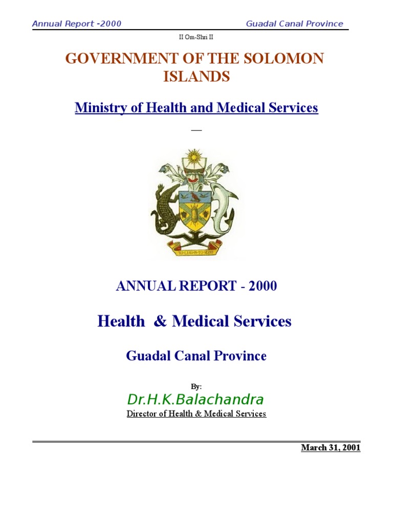 Government Of The Solomon Islands Health & Medical Services Health Care Medical