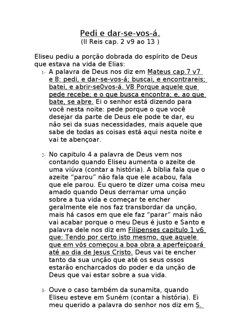 Pedi e Dar-Se-Vos-Á | PDF | Elias | Espírito Santo (Religião)