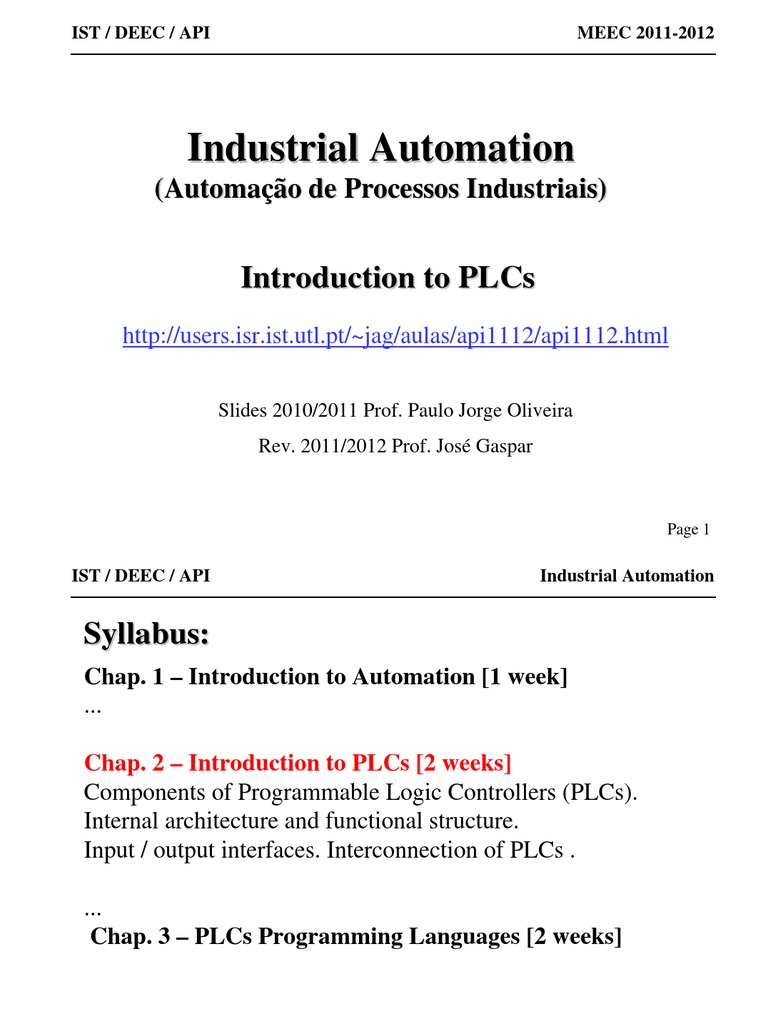 Api I C2 | PDF | Programmable Logic Controller | Electrical Engineering