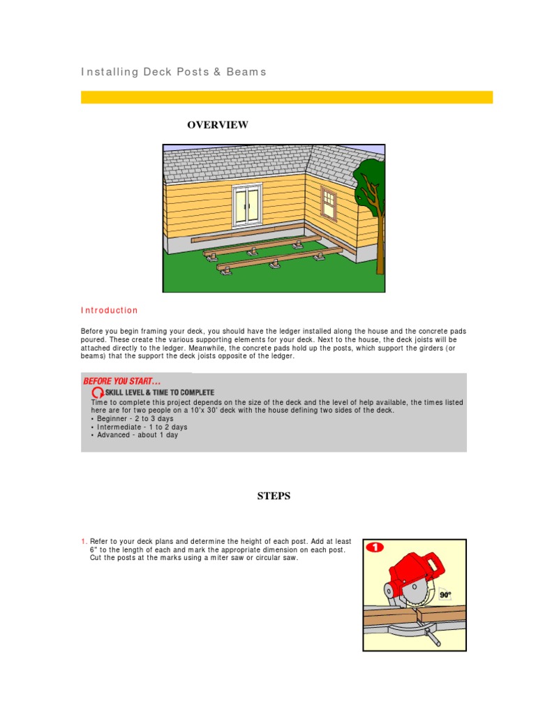 Installing Deck Posts | PDF
