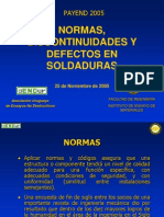 NORMAS, DISCONTINUIDADES Y DEFECTOS EN SOLDADURAS - PAYEND 2.ppt