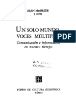 Sean MacBride - Un Solo Mundo, Voces Multiples PDF