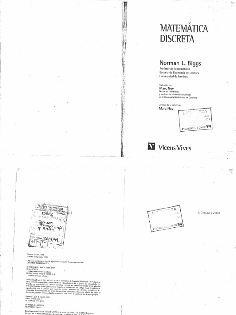Discreta2 matematica discreta norman l biggs pdf