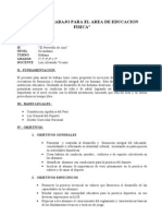 Plan de Trabajo para El Area de Educacion Fisica