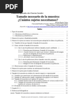 Morales, P. Tamaño necesario de la muestra. Cuantos sujetos necesitamos