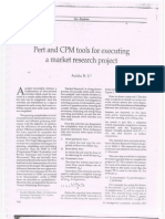 Pert and CPM Tools For Executing A Market Research Project