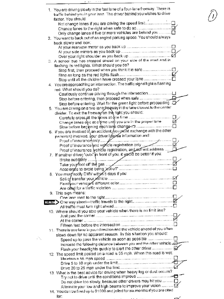 Free Printable Dmv Test Printable Templates