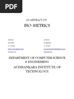 Bio-Metrics: Audisankara Institute of Technology