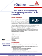 Course 6293A Troubleshooting and Supporting Windows 7 in the Enterprise