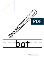 Coloringpage Phonics Bat