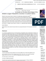 Radiocarbon Dating Casts Doubt on the Late Chronology of the Middle to Upper Palaeolithic Transition in Southern Iberia