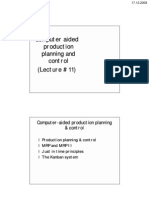 Computer-Aided Production Planning & Control (CAPP&C) Lecture
