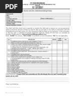 Pre-Commissioning Check List | PDF