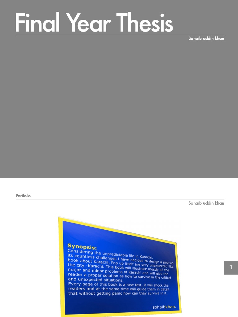 Sohaib - Final Year Thesis Project - Bachelors of Design | PDF ...