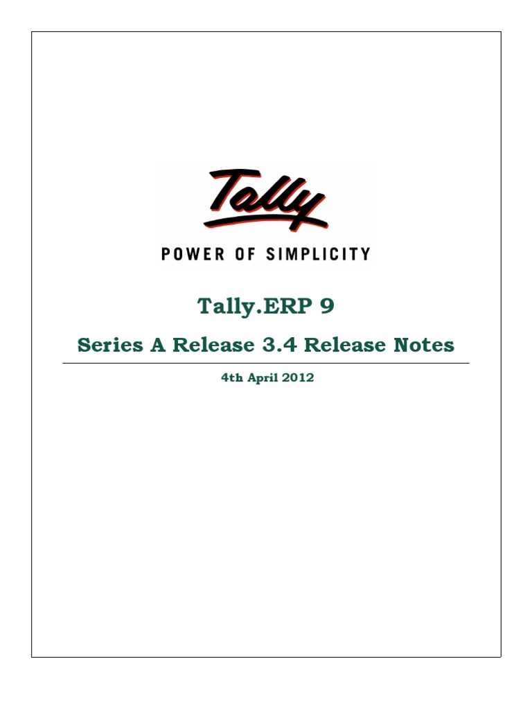Tally - Erp 9 Notes | PDF | Audit | Copyright
