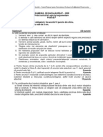 Varianta 12: Examenul de Bacalaureat - 2009 Prob Scris La Logic I Argumentare Proba E/F 10 Puncte Din Oficiu