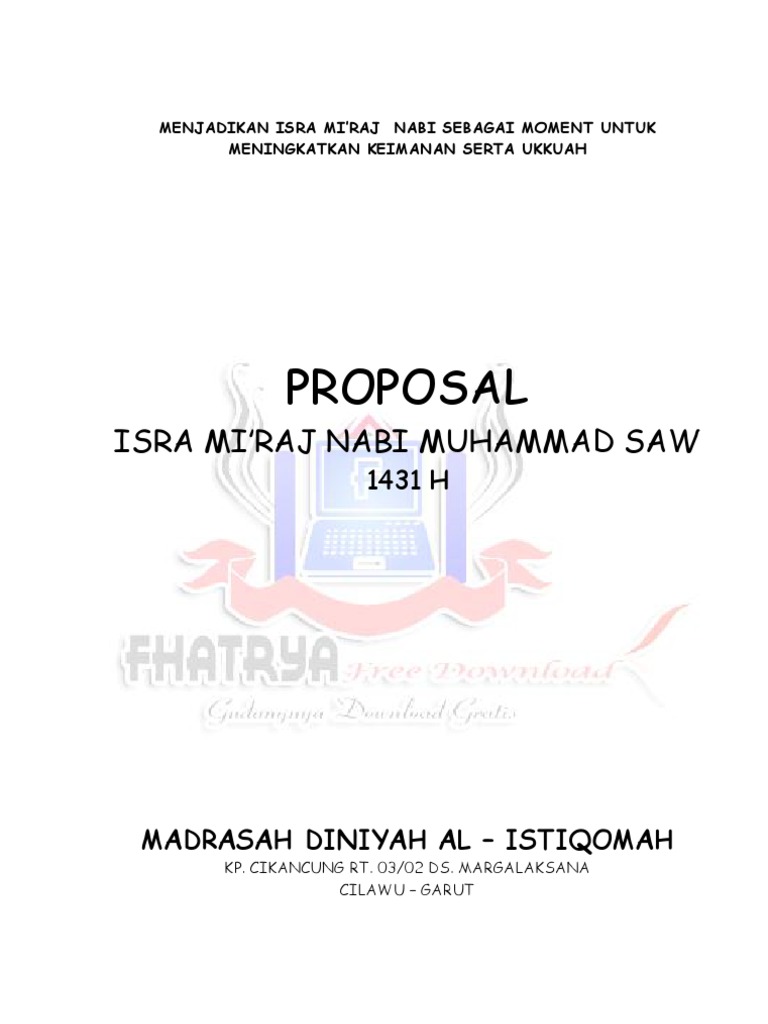Proposal Isra Miraj | PDF