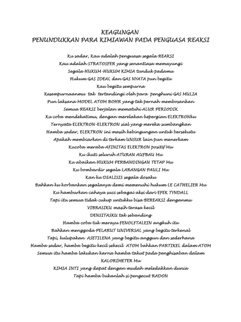 puisi kimia puisi kimia