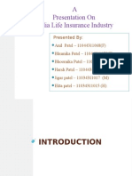 A Presentation On India Life Insurance Industry