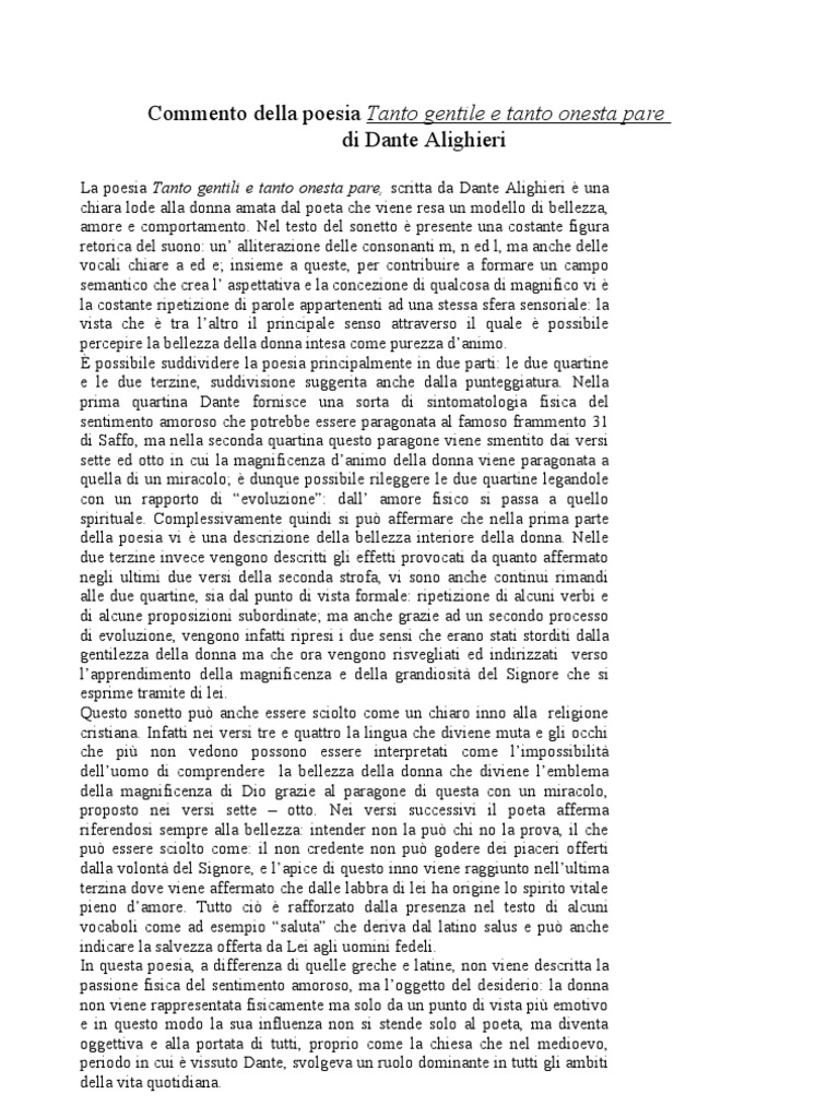 Tanto Gentile e Tanto Onesta Pare