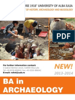 Archaeology in English New Study Programme in Alba Iulia, 2013-2014