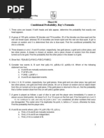 Sheet 4: Conditional Probability, Bays Formula