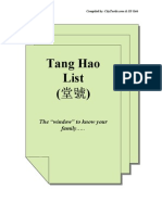 Tang Hao List