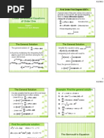 Linear Differential Equations of Order One: The General Solution The General Solution