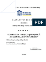 Referat Master - Tarnauceanu Cristian - Expertiza Tehnico Stiintifica A Scrisului - Umk Iasi