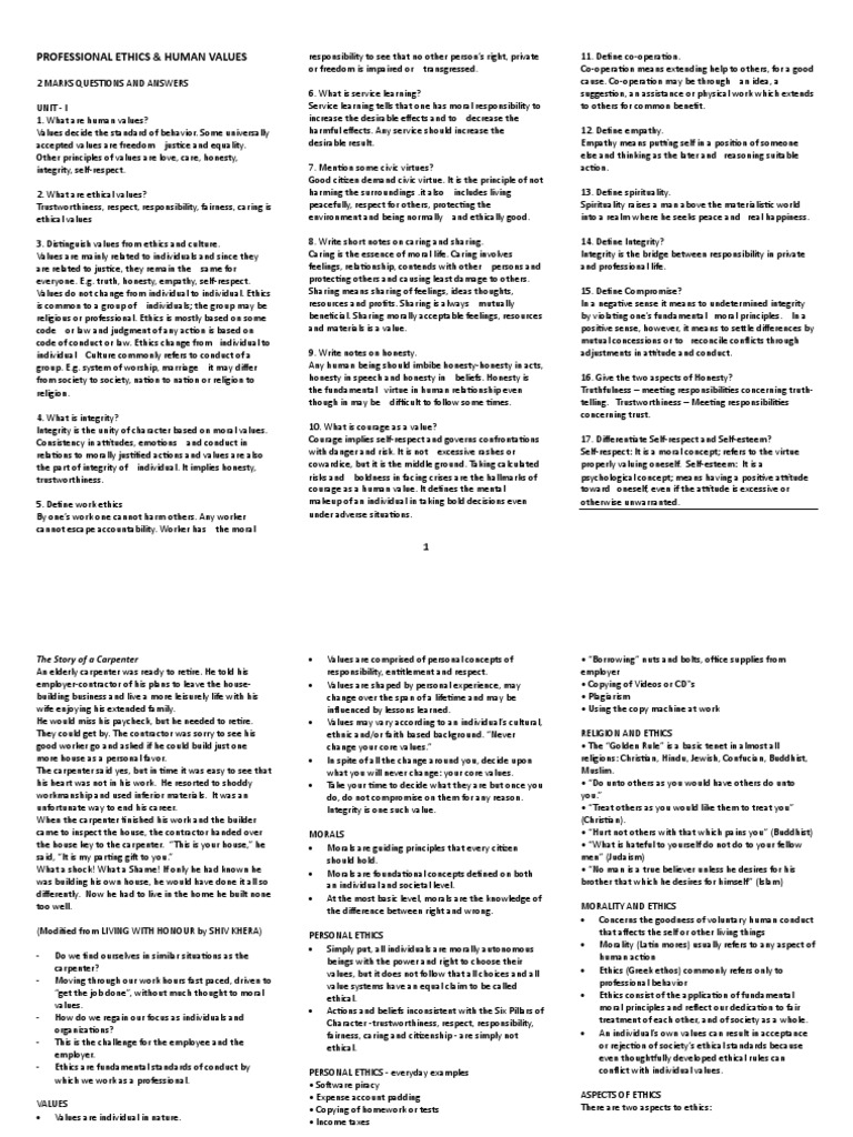 Professional Ethics Overview and Insights | PDF | Value (Ethics) | Morality
