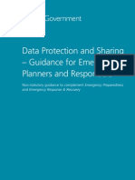 England-Data Protection and Sharing–Guidance for Emergency Planners and Responders