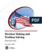 Fema-Decision Making and Problem Solving