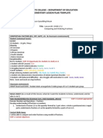 Dixie State College - Department of Education Elementary Lesson Plan Template