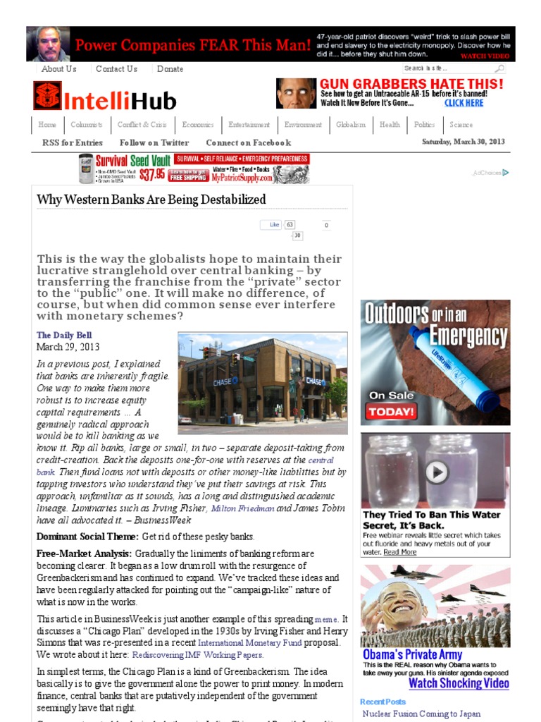 Why Western Banks Are Being Destabilized - Intellihub | PDF