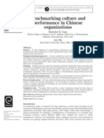 Benchmarking Culture and Performance in Chinese Organization