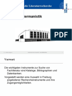 Literaturrecherche Germanistik UB Freiburg